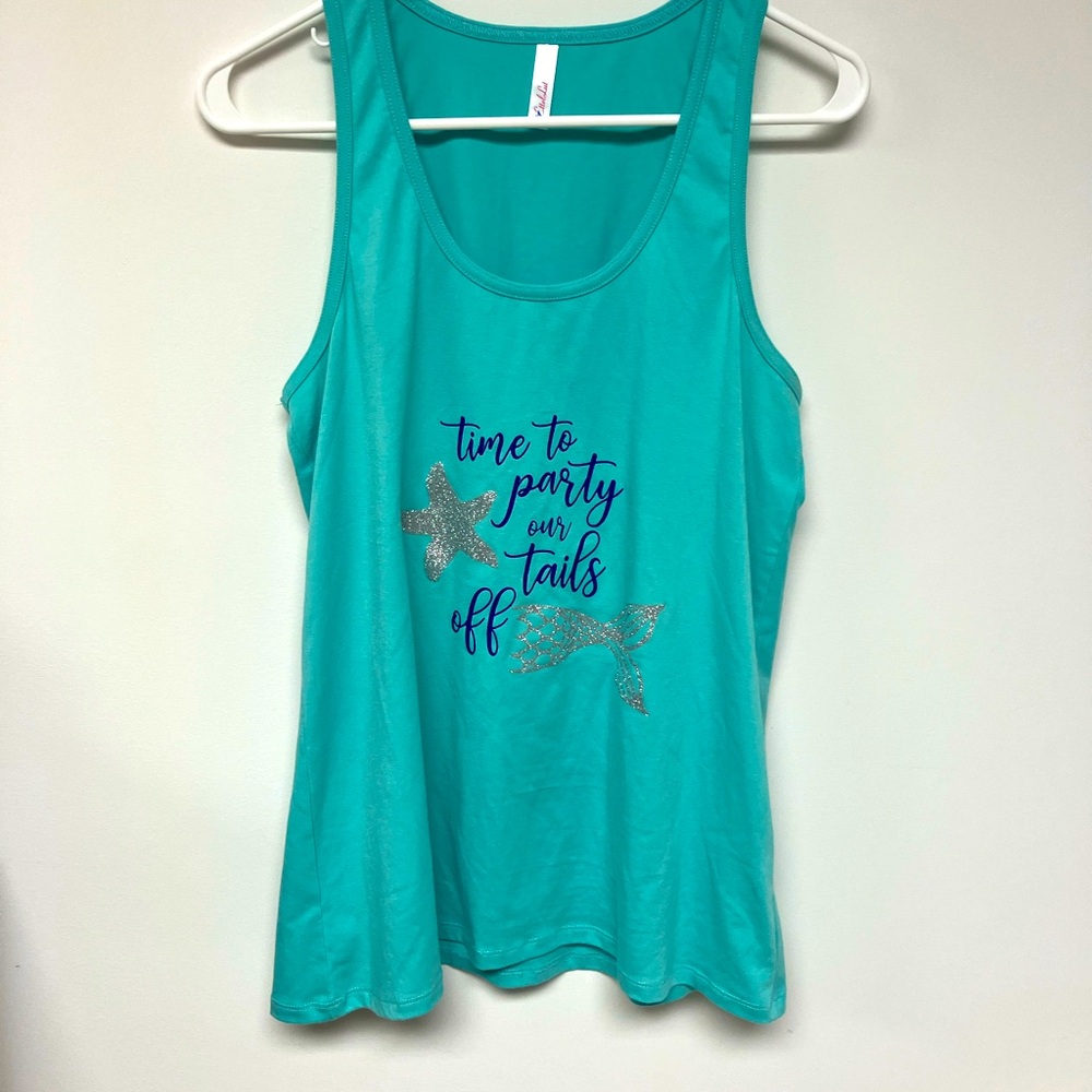 Ethel Lut, sleeveless tank, turquoise, M
